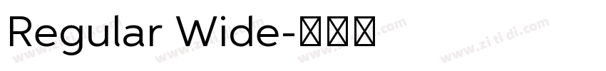 Regular Wide字体转换
